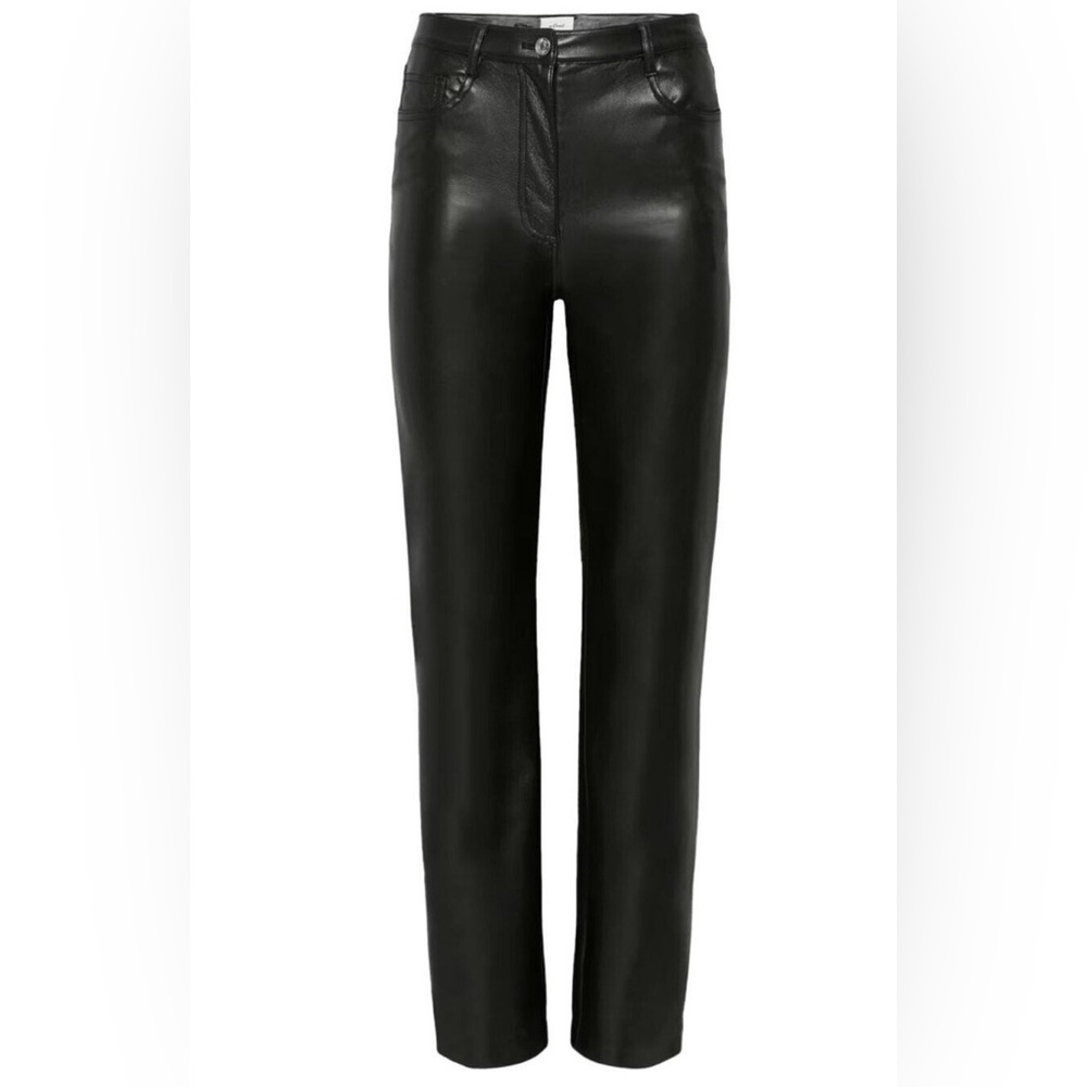 Aritzia Black Leather Pants